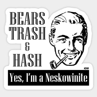 Bears, Trash, & Hash - Men Sticker